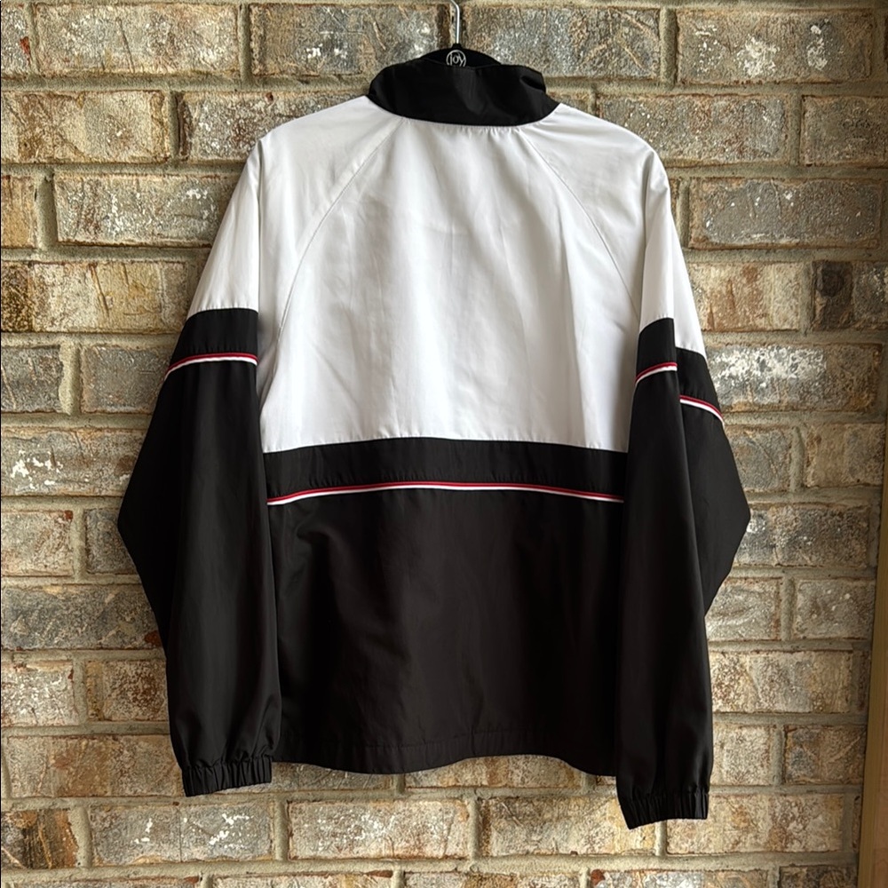 Classic Elements Black And White Windbreaker With… - image 3